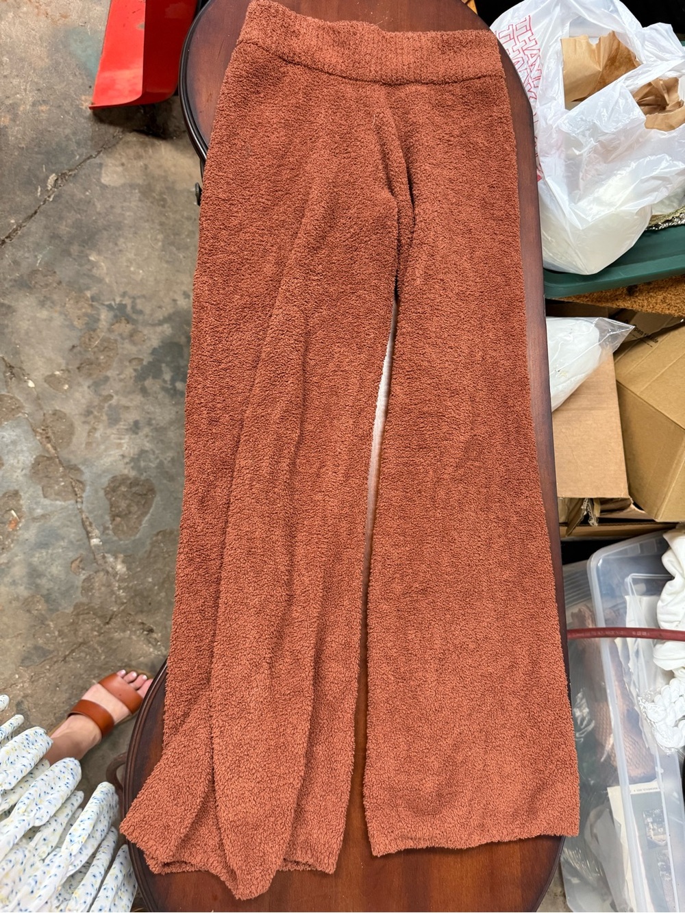 stars above Rust Terry Wide-Leg Lounge Pants - Burnt Orange